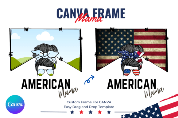 American Mama Canva Frame Template: Modern Design Made Easy