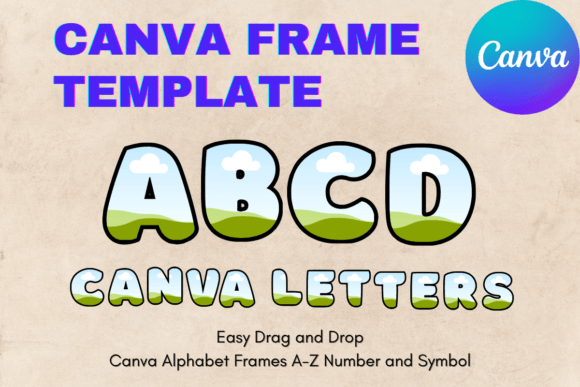 Canva Letters Frame Alphabet TemplateC30: Your Go-To for Custom Sublimation