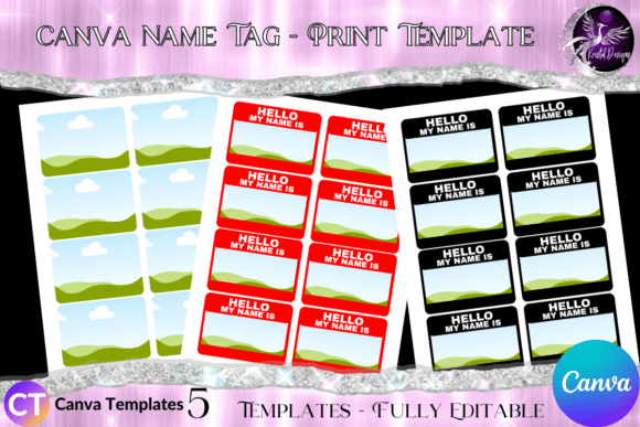 Canva Name Tag - Print Template: Your Event Solution