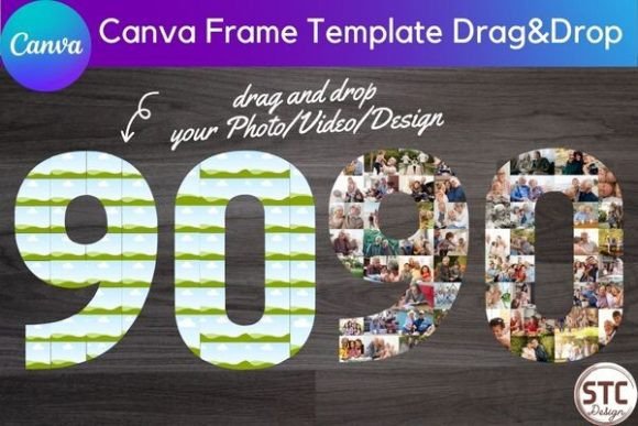 Celebrate Milestones with a 90 Ninety Number Collage Frame