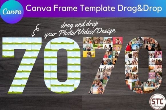 Celebrate Seven Decades with a Custom 70 Number Collage Frame