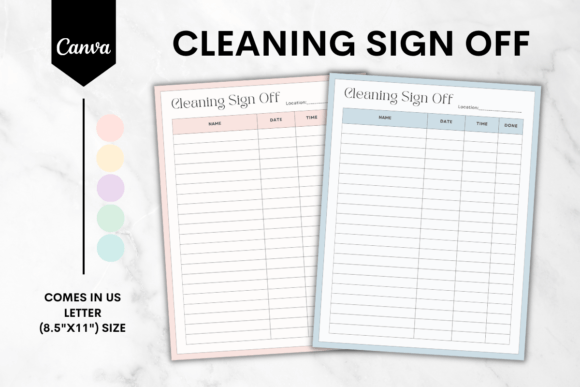 Cleaning Sign off Canva Template 1: Streamline Your Workflow