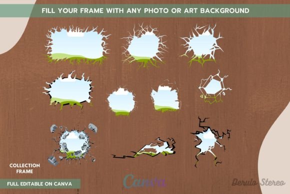 Cracked Black Hole Canva Frame: Your Design Shortcut