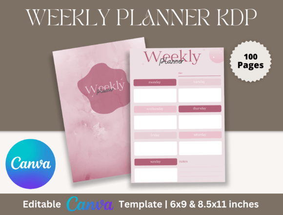 Editable Canva Weekly Planner for KDP: Streamline Your Publishing Workflow