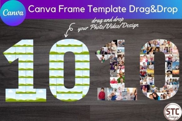 Effortless Visual Storytelling with 10 Number Collage Canva Frames