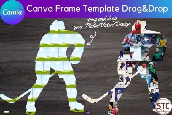 Ice Hockey Canva Frame: Design Assets for Creators