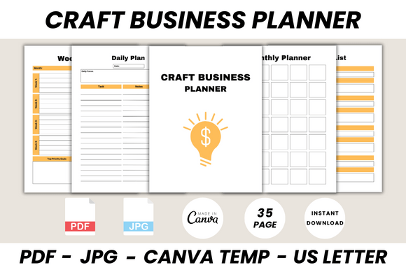 Master Your Craft Business: The Ultimate Canva Planner Template