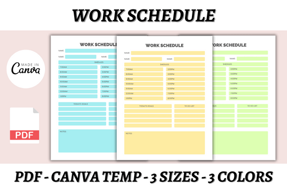 Master Your Week: The Work Schedule Canva Template