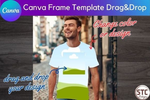 Men T-Shirt Mockup Canva Frame: Elevate Your Designs Instantly