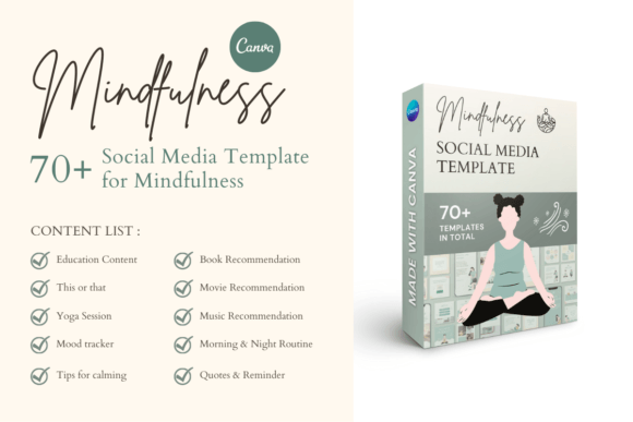 Mindfulness Bundle Canva Template: Your Instant Branding Kit