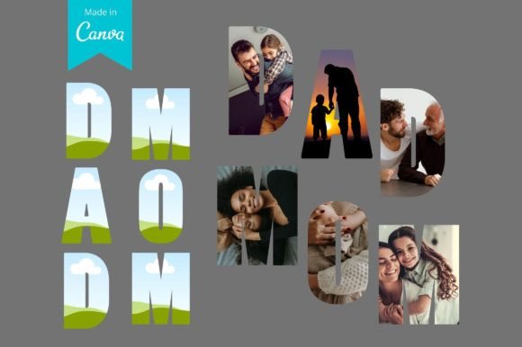 Mom Dad Canva Frame Template: A Versatile Digital Design Asset