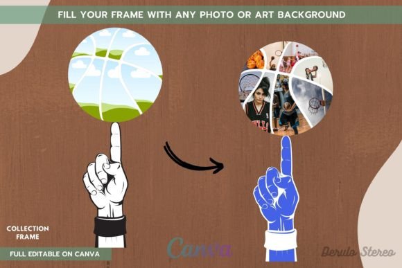 Slam Dunk Your Designs: Mastering the Basketball on the Finger Canva Frame