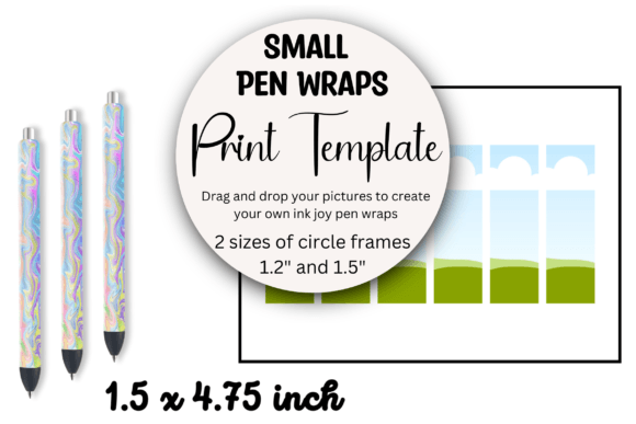 Small Pen Wrap Template for Canva: Instant Custom Designs