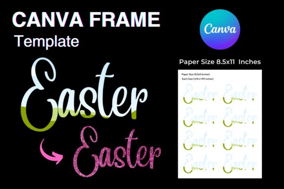 Spring Creativity Unlocked: Easter Text Canva Photo Frame Template