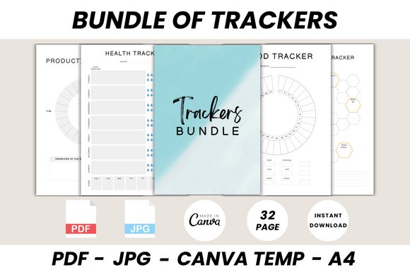 Streamline Your Creative Process with the Trackers Bundle Canva Template