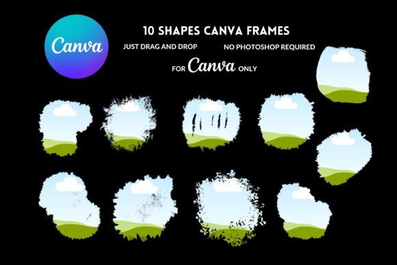 Unleash Your Style: Editable Brush Stroke Canva Frames