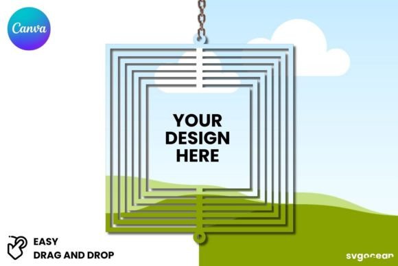 Visualizing Motion: The Square Wind Spinner Canva Mockup